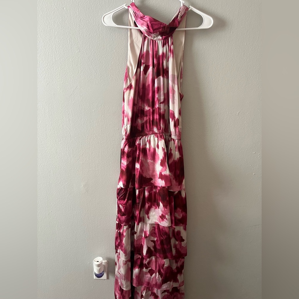 Chelsea28 Pink and White Scarf Dress
